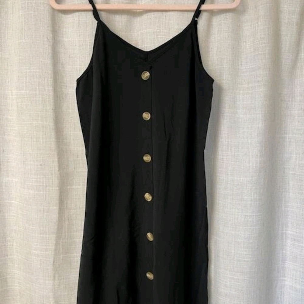NWOT Black Button-Down Dress